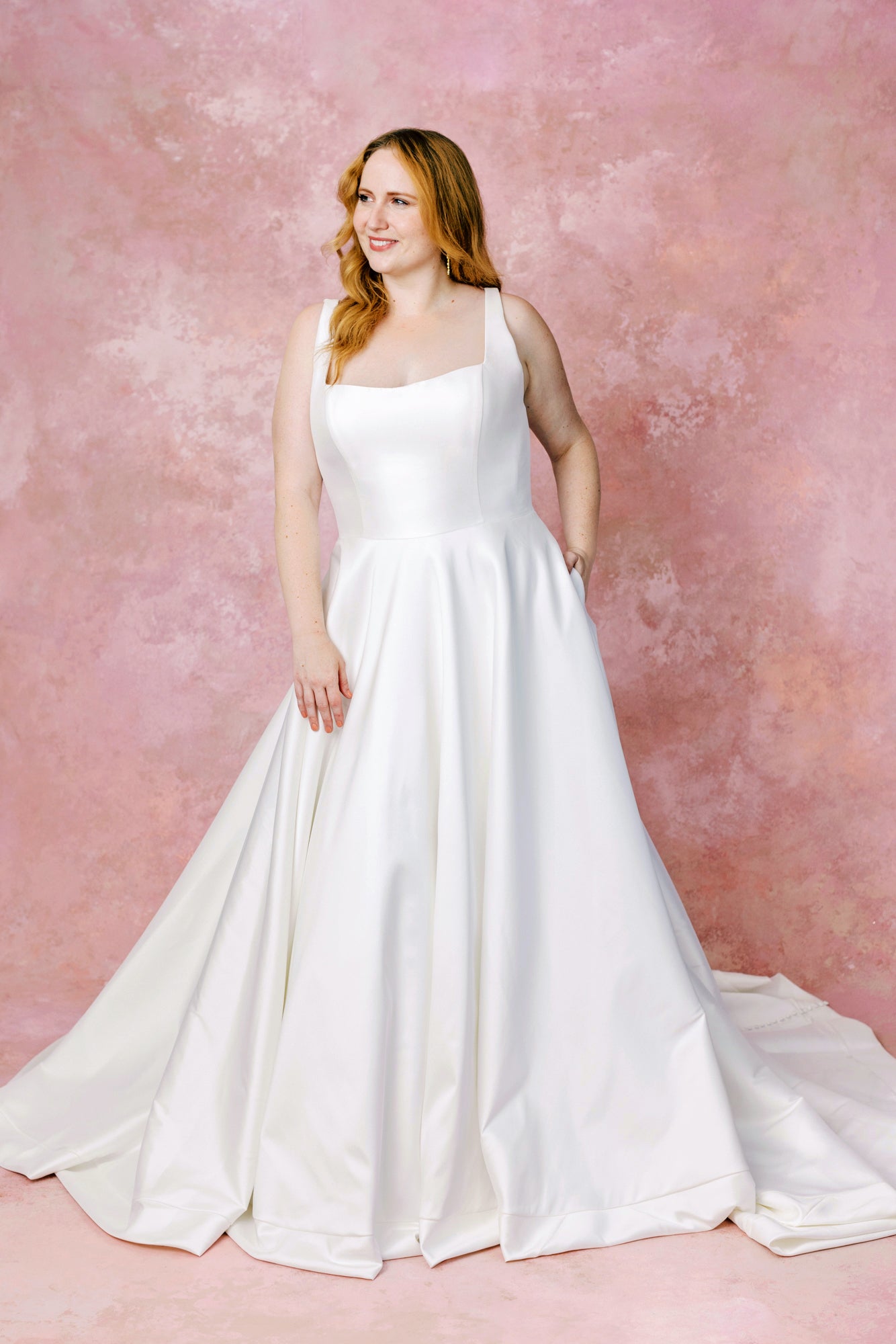 Charleston Plus Size by Justin Alexander Signature - Square Neck Stretch Mikado Ball Gown The White Flower Charleston Plus Size by Justin Alexander Signature - Square Neck Stretch Mikado Ball Gown The White Flower