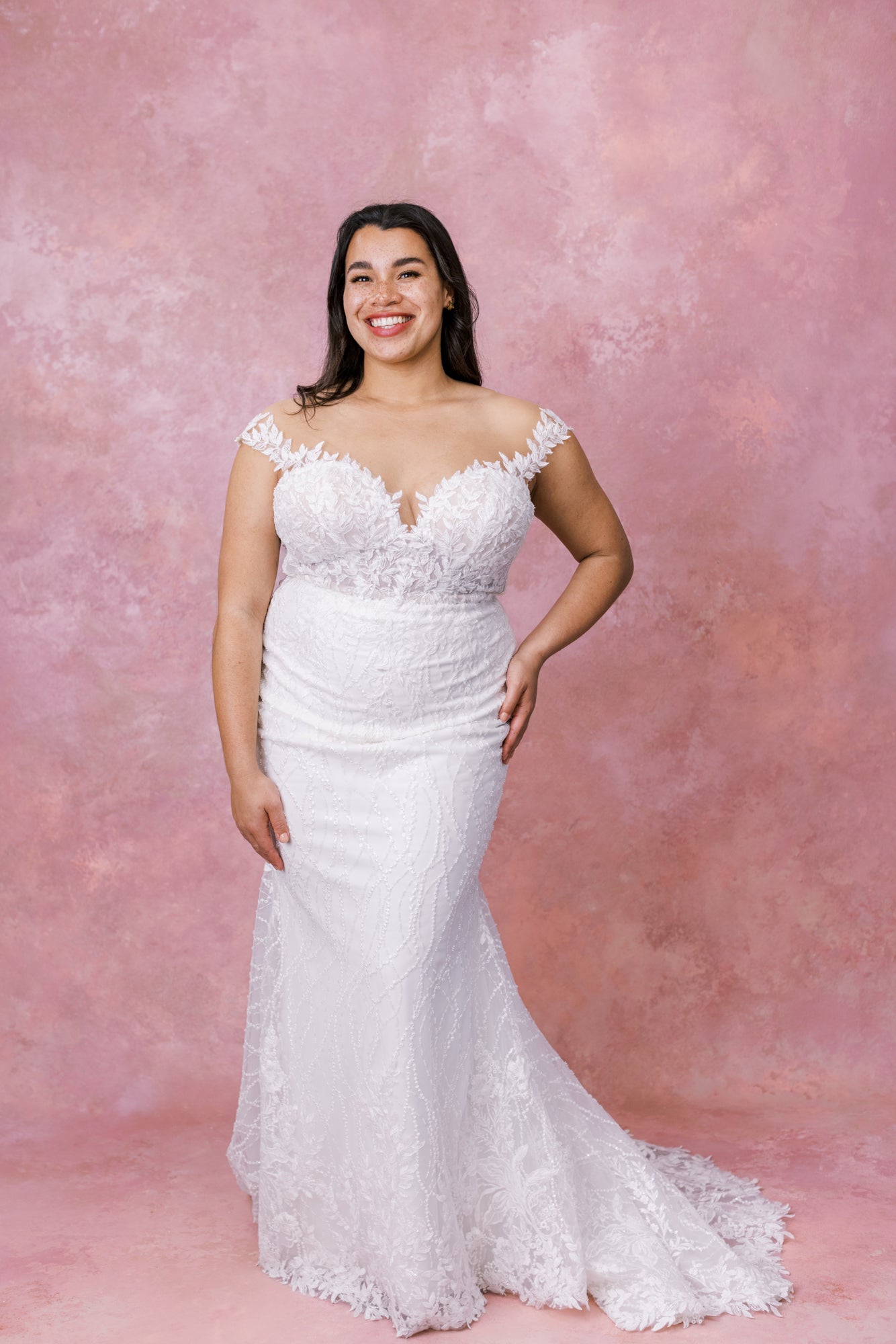 1303 Plus Size with Overskirt