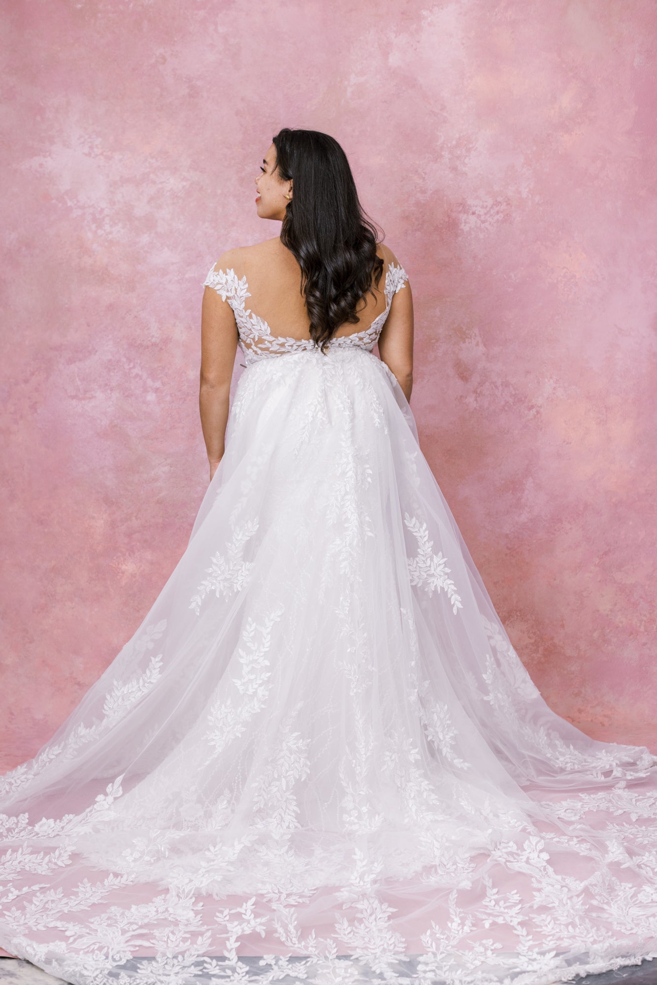 1303 Plus Size with Overskirt
