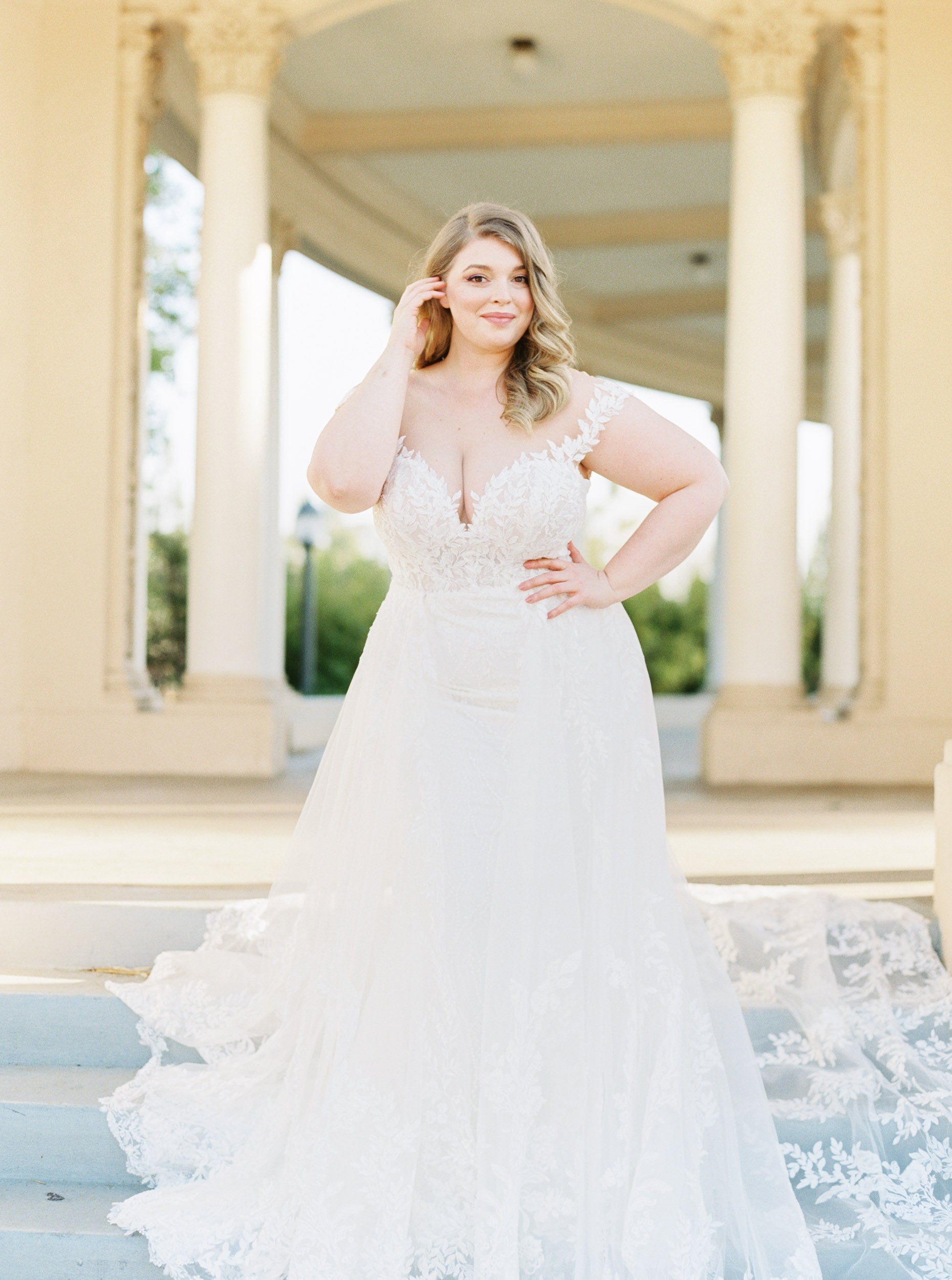 1303 Plus Size with Overskirt