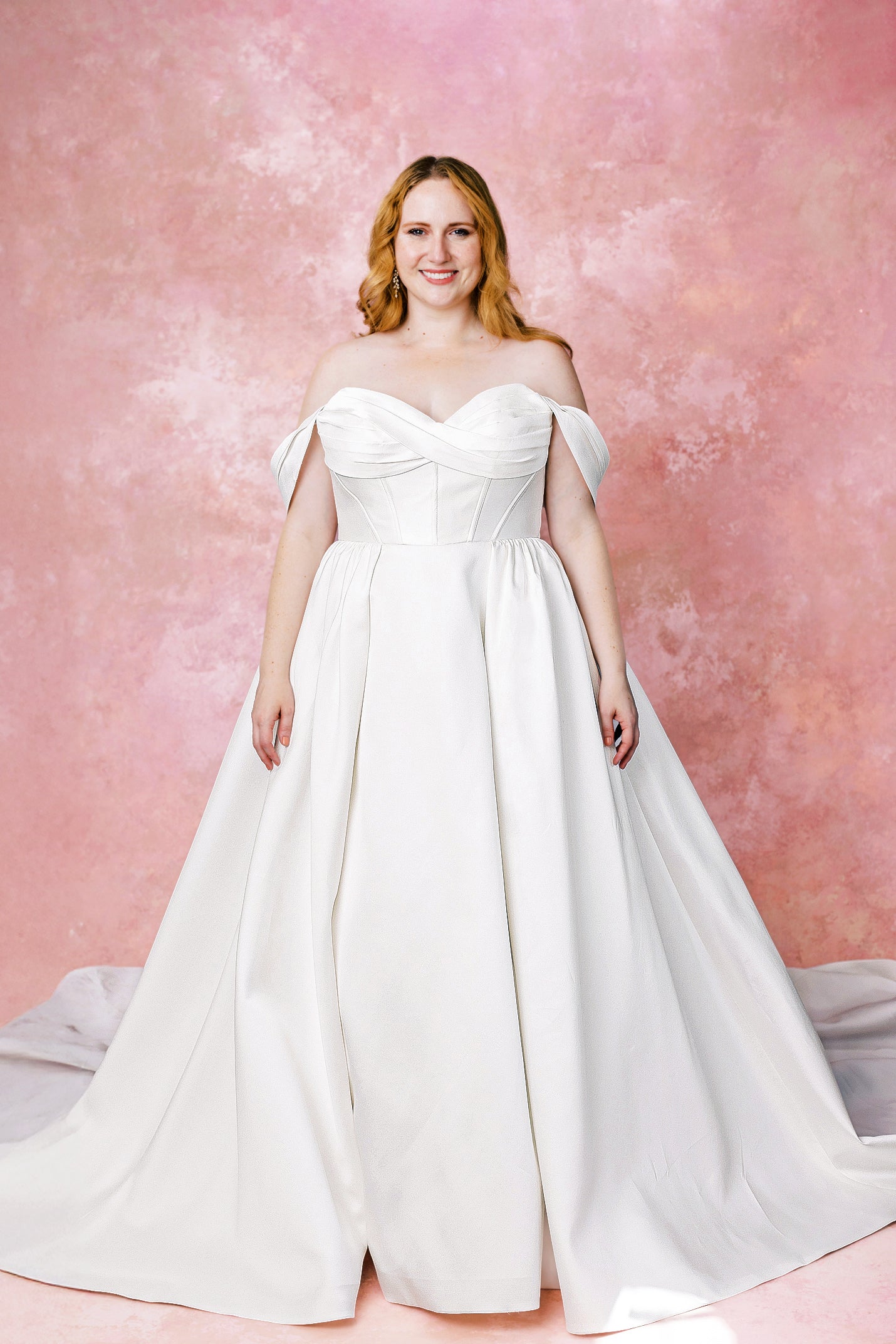 1607 Plus Size by Martina Liana - Off-the-Shoulder Silk Ballgown Wedding Dress The White Flower 1607 Plus Size by Martina Liana - Off-the-Shoulder Silk Ballgown Wedding Dress The White Flower