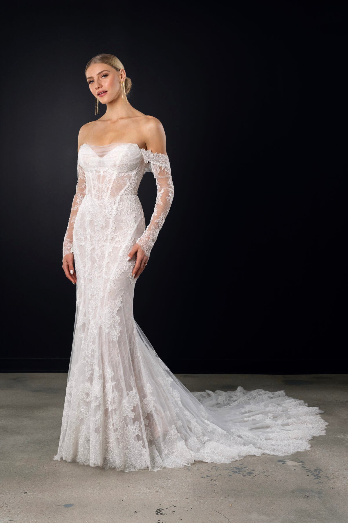 1752 by Martina Liana - Romantic Lace Fit and Flare Wedding Dress The White Flower 1752 by Martina Liana - Romantic Lace Fit and Flare Wedding Dress The White Flower