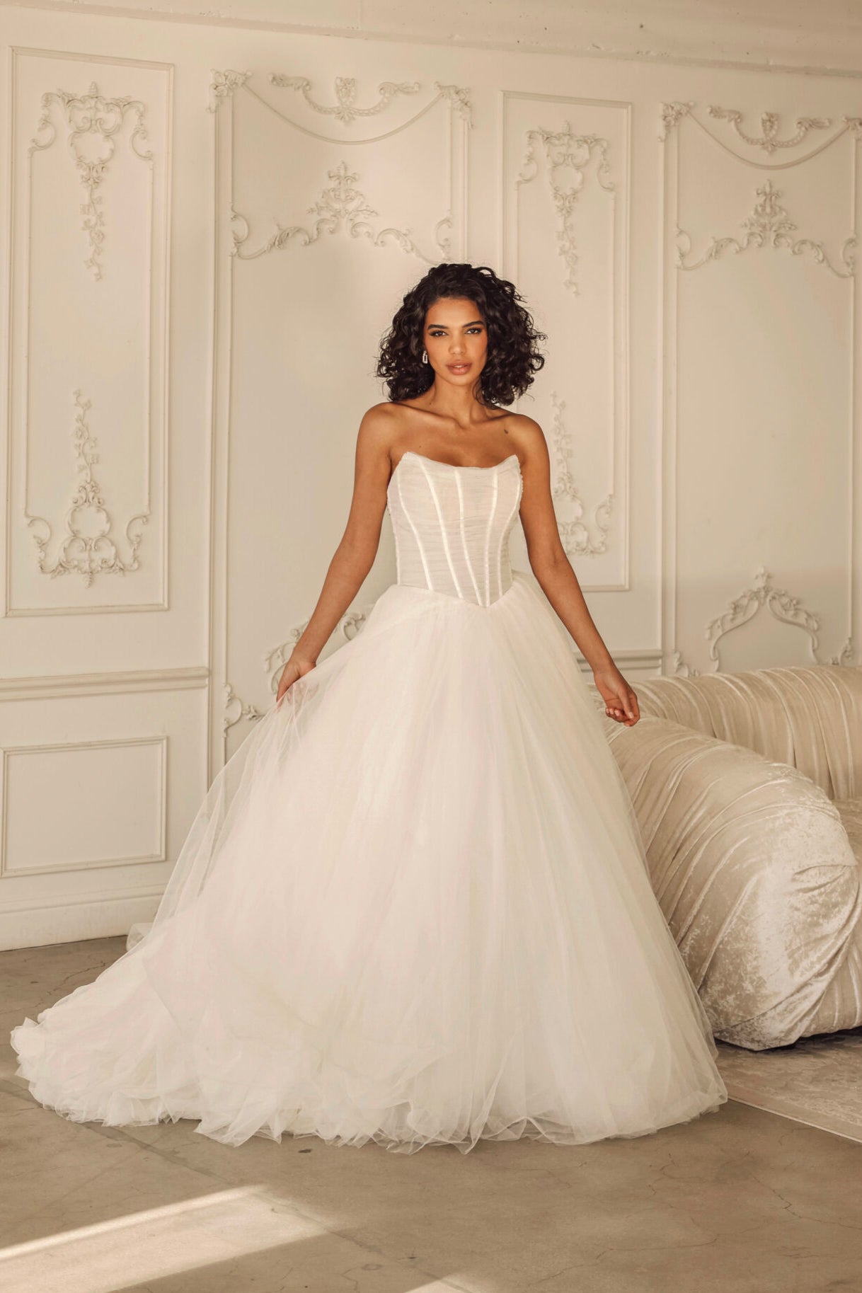 ML1940 by Martina Liana - Tulle Strapless Basque Waist A-Line Wedding Dress The White Flower ML1940 by Martina Liana - Tulle Strapless Basque Waist A-Line Wedding Dress The White Flower