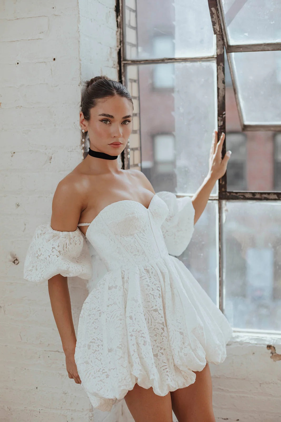 Untamed Petals Daria | Strapless Lace Bridal Mini Dress | Elopment Dress | Bubble Skirt | Size Medium Untamed Petals Daria | Strapless Lace Bridal Mini Dress | Elopment Dress | Bubble Skirt | Size Medium