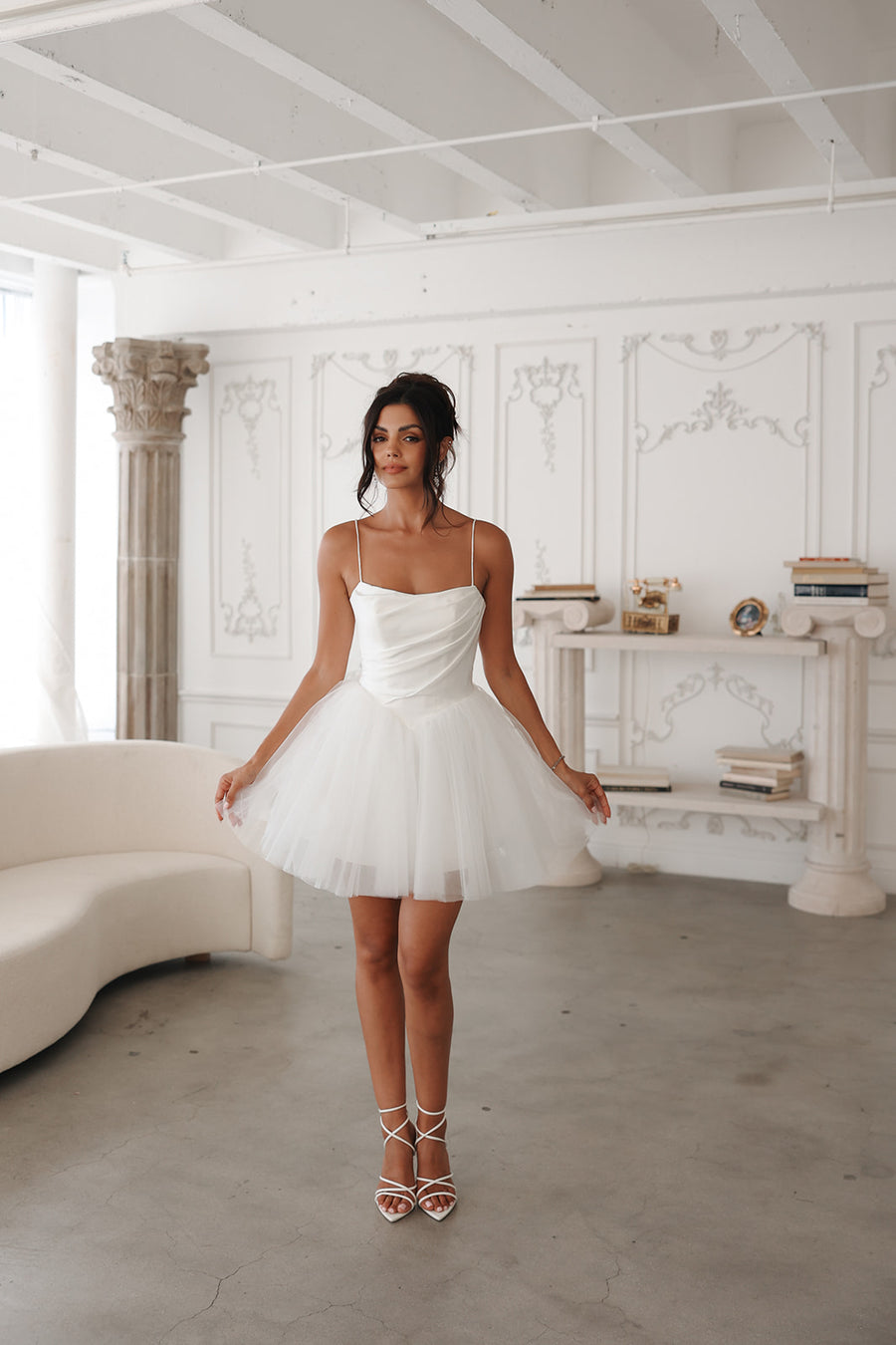 white tulle mini dress Sylvie Mini Dress by Untamed Petals – The White Flower