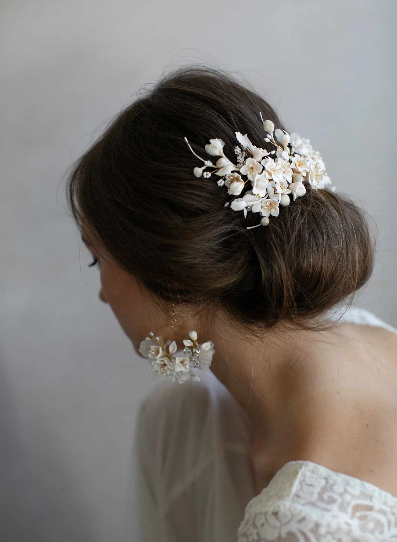 Creamy decadence floral headpiece - Style 