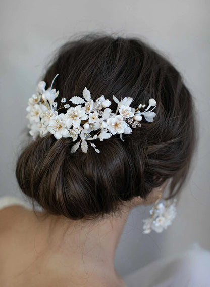Creamy decadence floral headpiece - Style 