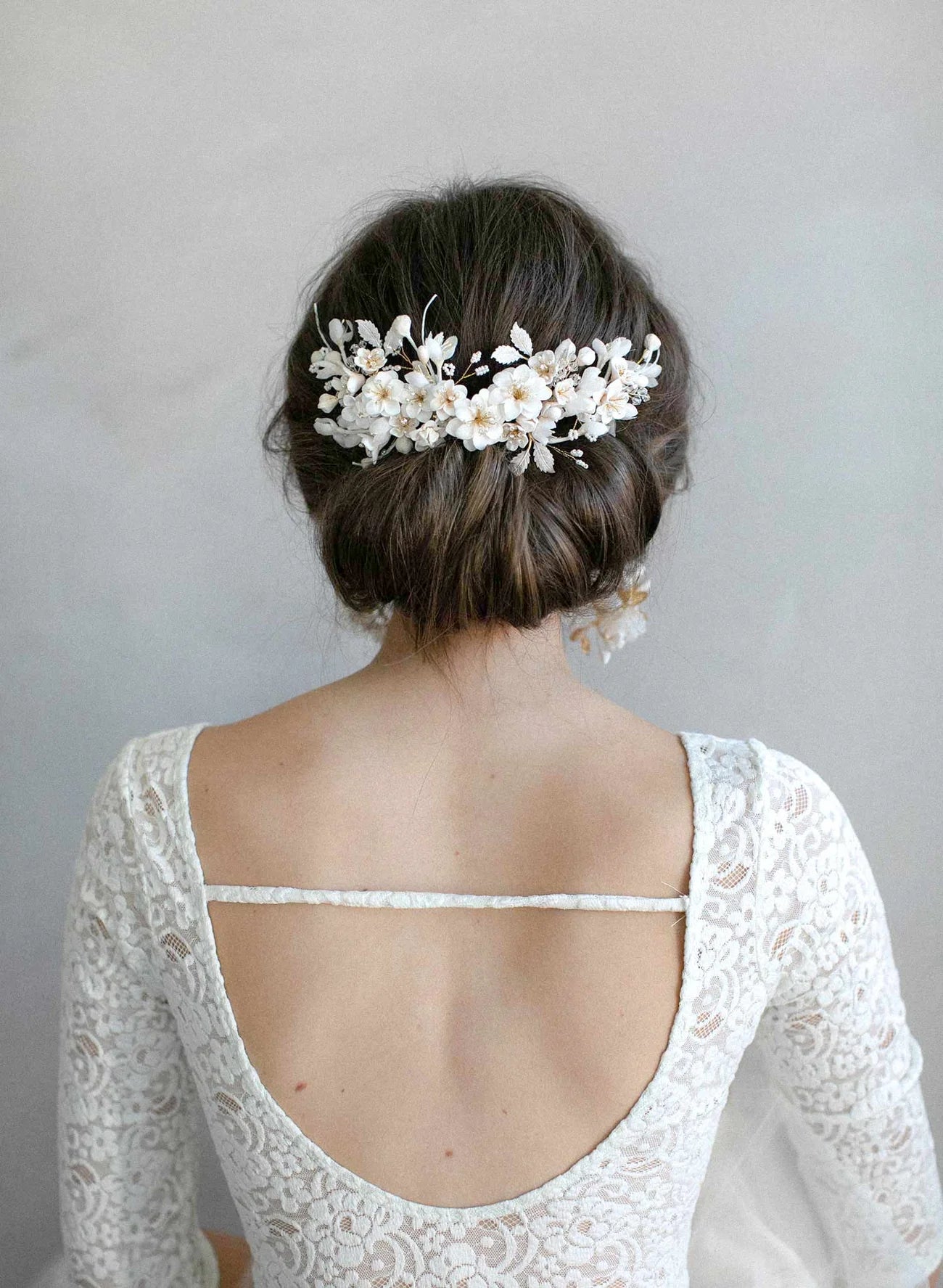 Creamy decadence floral headpiece - Style 
