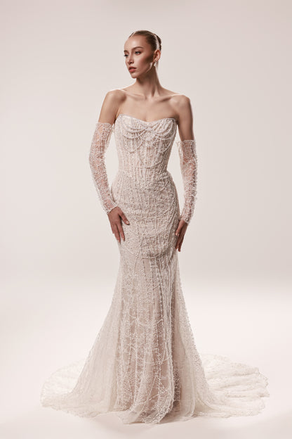 bardot mermaid wedding dress Shop 100+ Mermaid Wedding Dresses Online