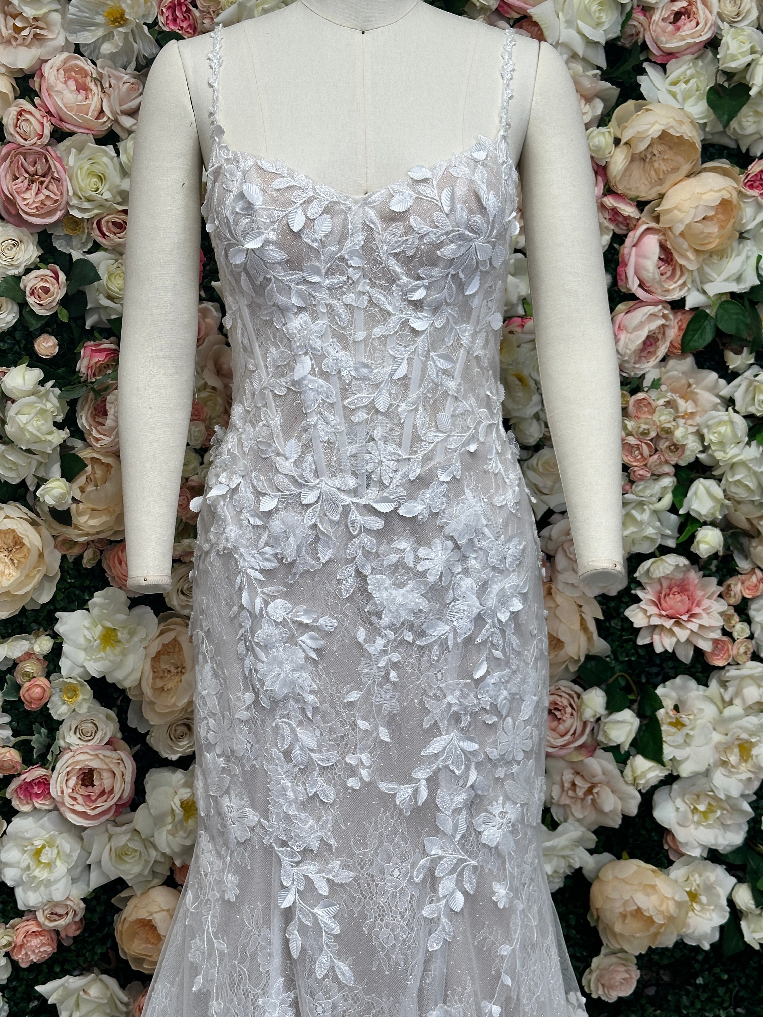 ML1891 by Martina Liana - Lace Spaghetti Strap Fitted Wedding