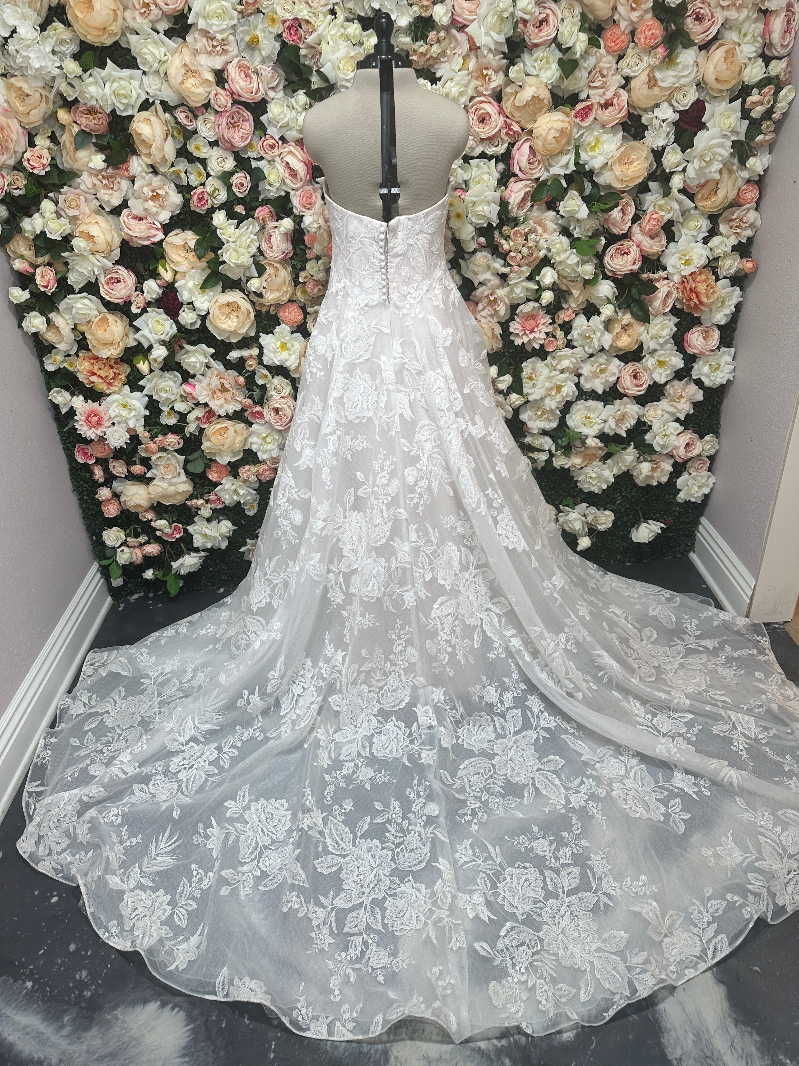 ML1996 by Martina Liana - Floral Lace A-Line on Organza – The