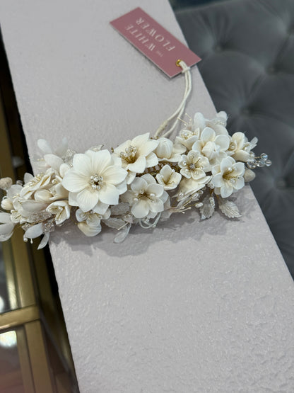 Creamy decadence floral headpiece - Style 