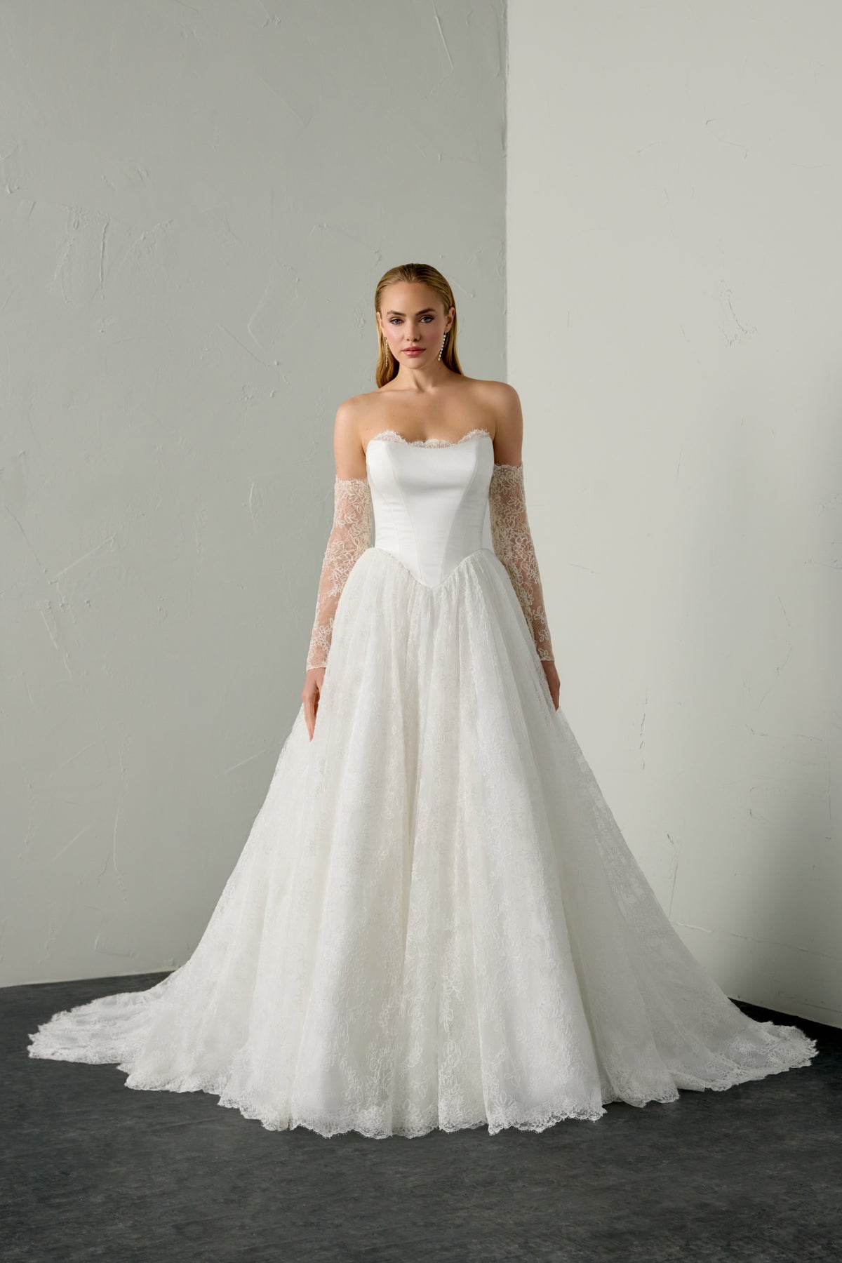 Justin Alexander Rey Tessera by Justin Alexander Signature | Lace Drop Waist A-Line Wedding ...