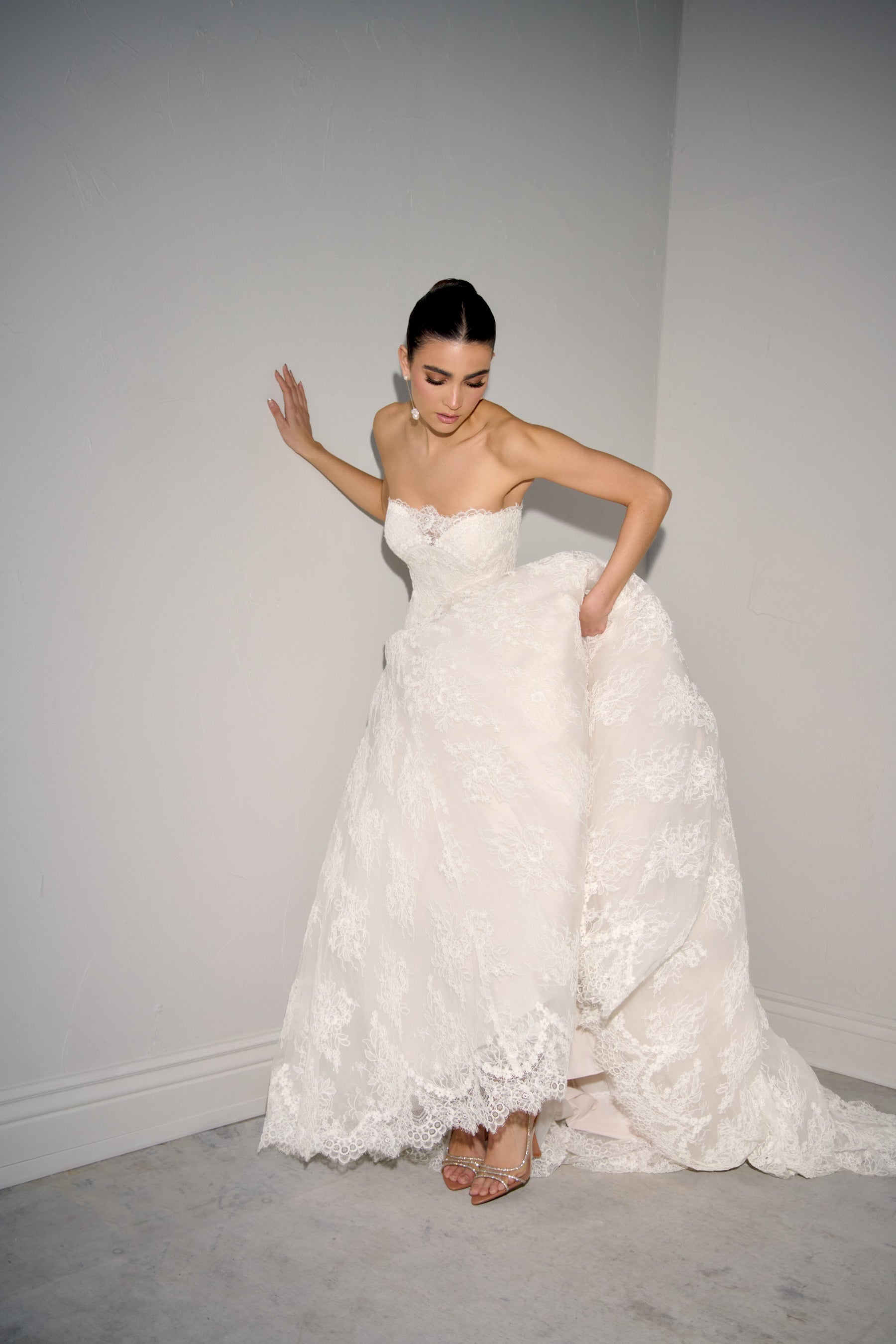 Tessera by Justin Alexander Signature | Lace Drop Waist A-Line