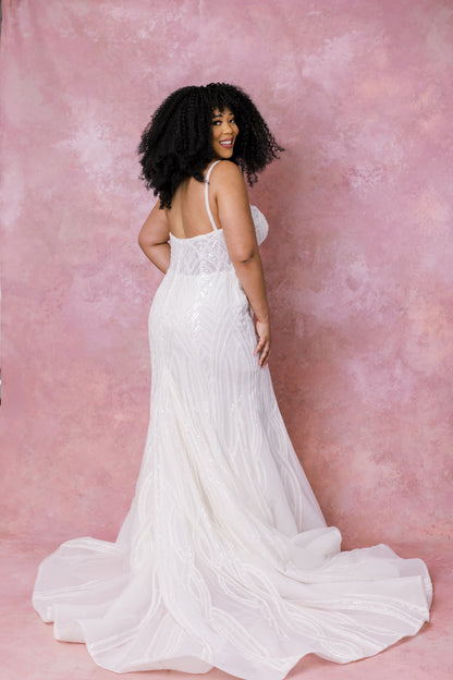 Martina Liana Plus Size Form Fitting Wedding Dresses Plus-Size Regal And Dramatic Embellished Lace Fit- Martina Liana Plus Size Form Fitting Wedding Dresses Plus-Size Regal And Dramatic Embellished Lace Fit-