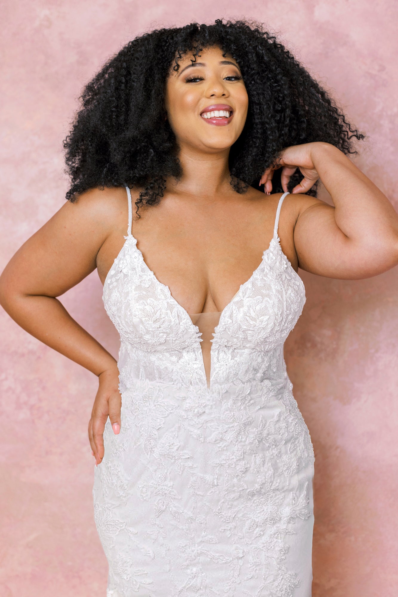 curvy lace dress Plus Size Serene Bloom Lace Dress- Blue 2X / Blue at Curvy Sense