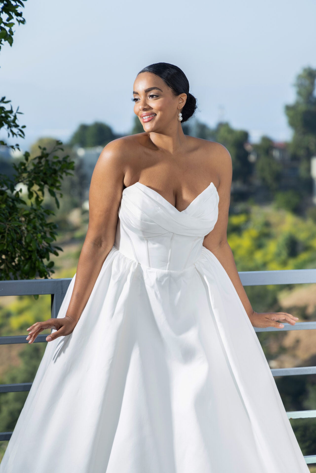 plus size ankle length wedding dresses Glittering Plunging Neckline Ankle Length Plus Size Wedding Gown With Sleeve