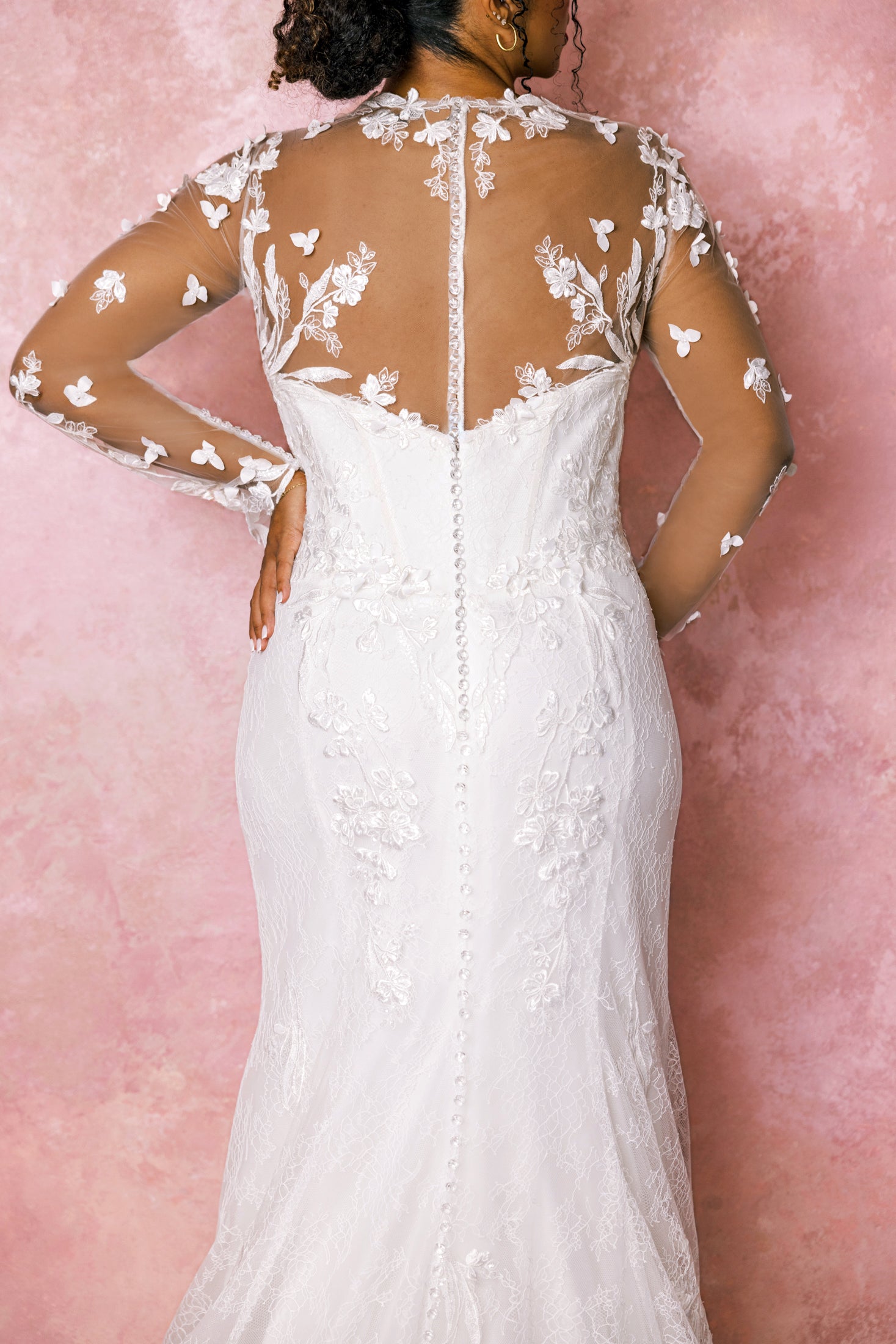 1867 Plus Size by Martina Liana - Strapless Lace Fit-and-Flare Wedding Dress with 3D Florals The White Flower 1867 Plus Size by Martina Liana - Strapless Lace Fit-and-Flare Wedding Dress with 3D Florals The White Flower