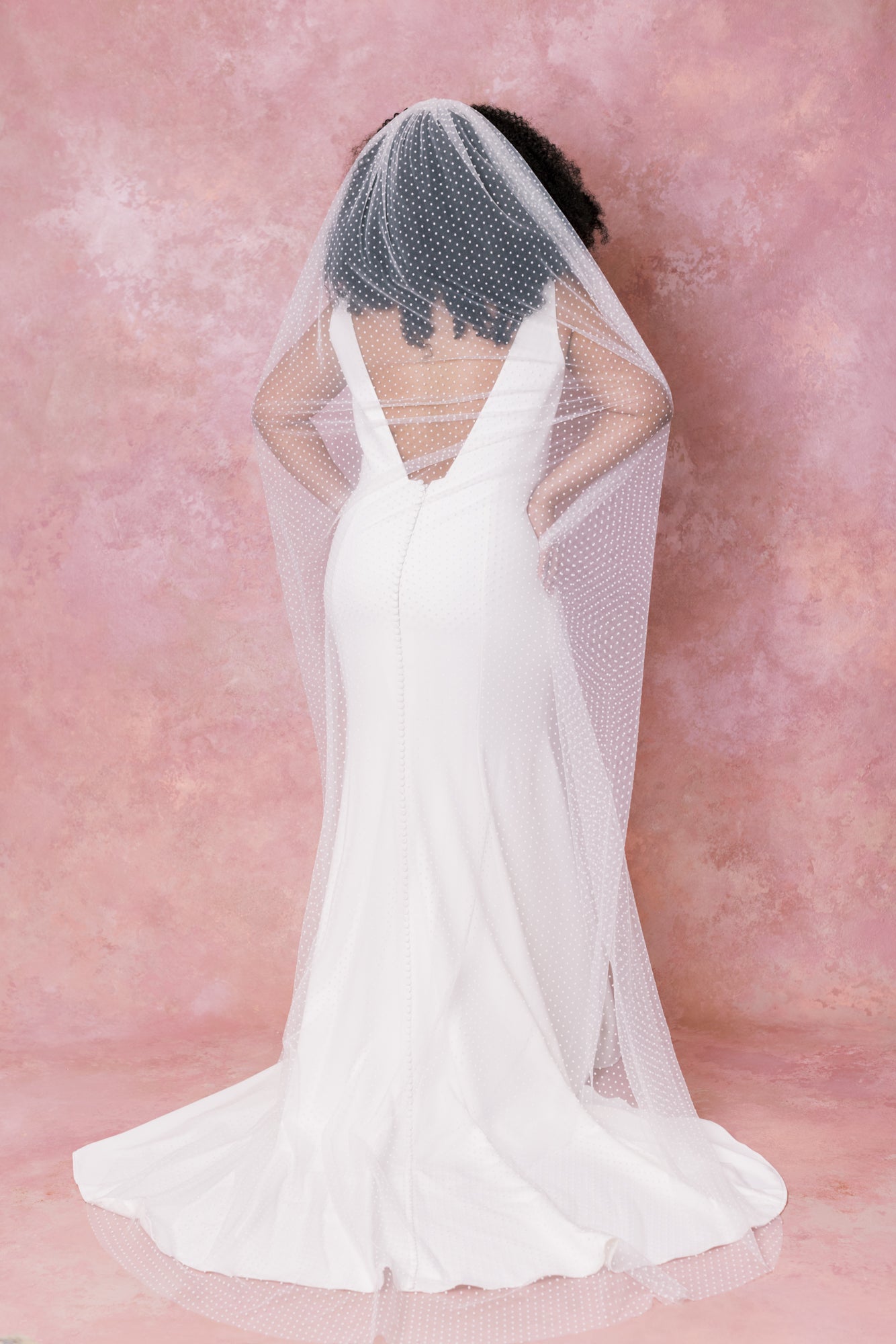 Peony Polka Dot Cathedral Veil