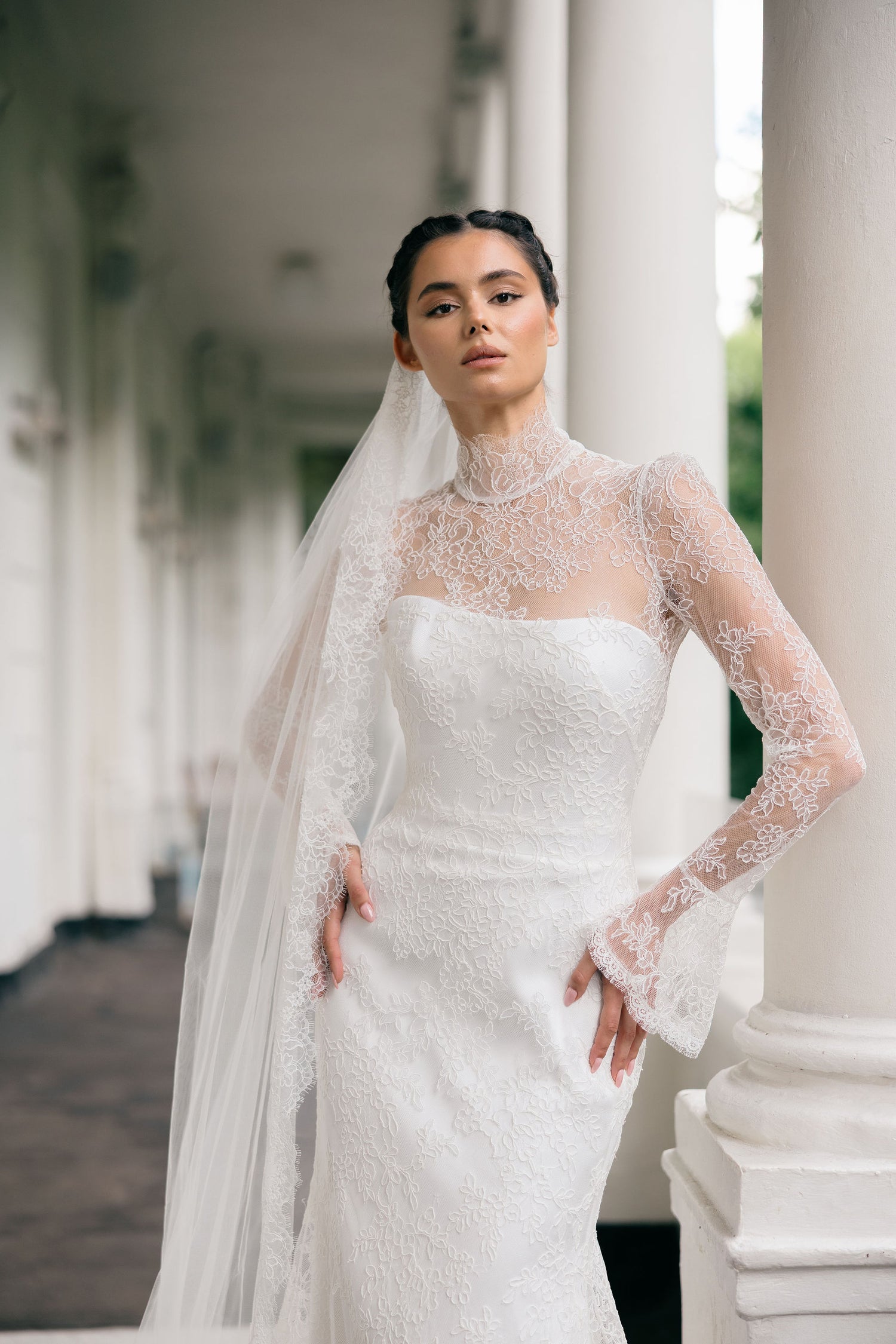 Aurora by Suzanne Neville | Long Sleeve Lace Wedding Dress The White Flower Aurora by Suzanne Neville | Long Sleeve Lace Wedding Dress The White Flower