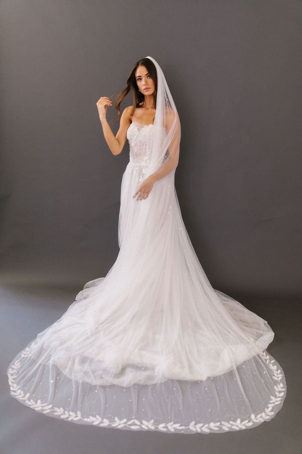 Aerin Sequin Cathedral Veil