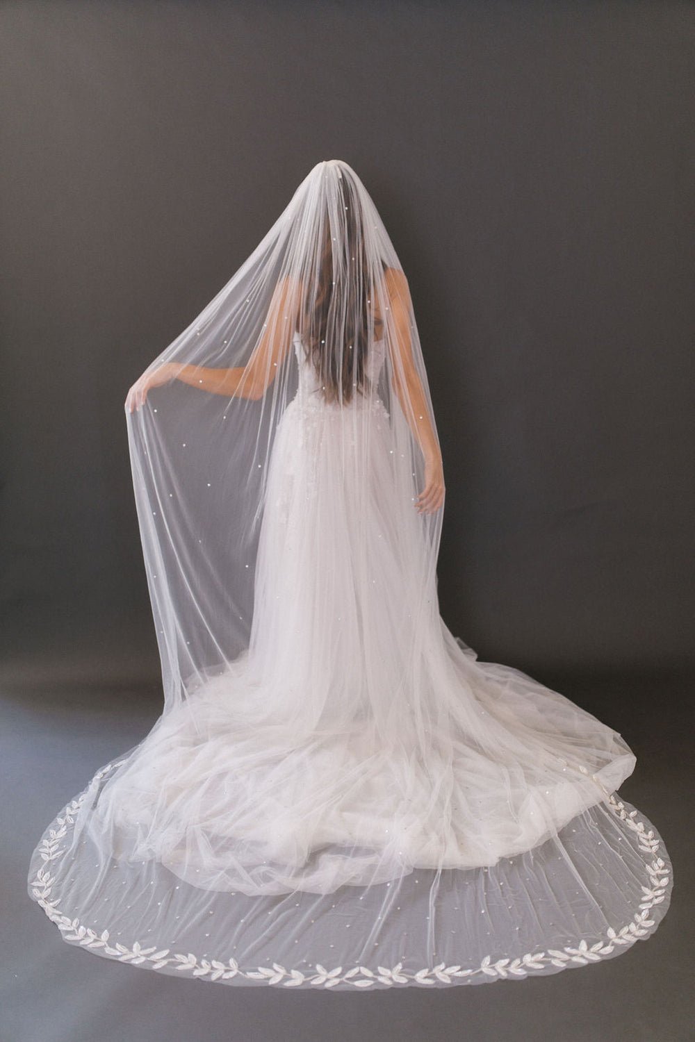 Aerin Sequin Cathedral Veil