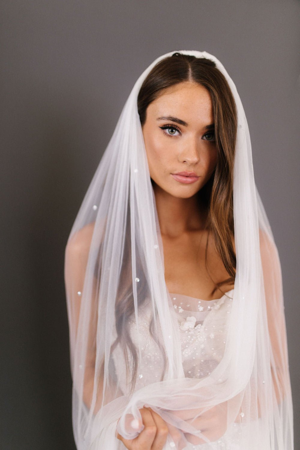 Aerin Sequin Cathedral Veil