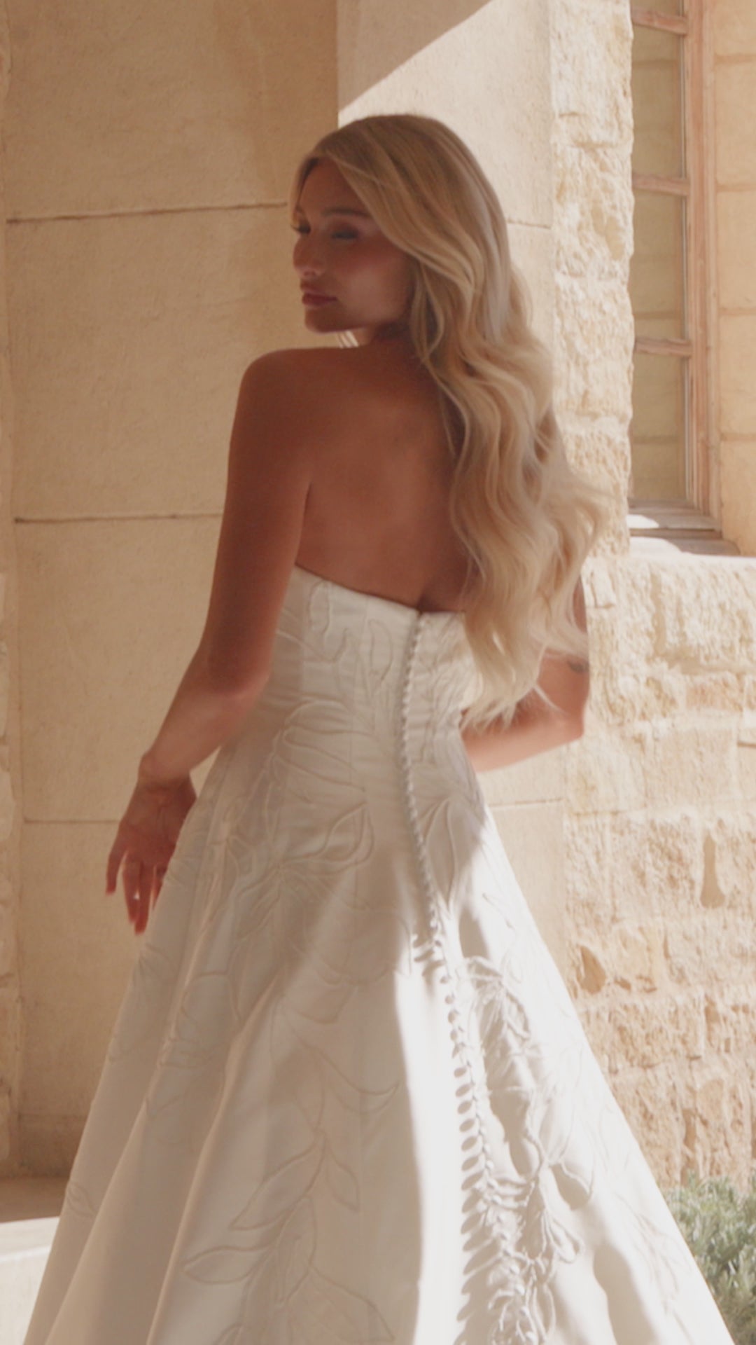 ML2062 by Martina Liana | Lace and Mikado Strapless Aline Gown