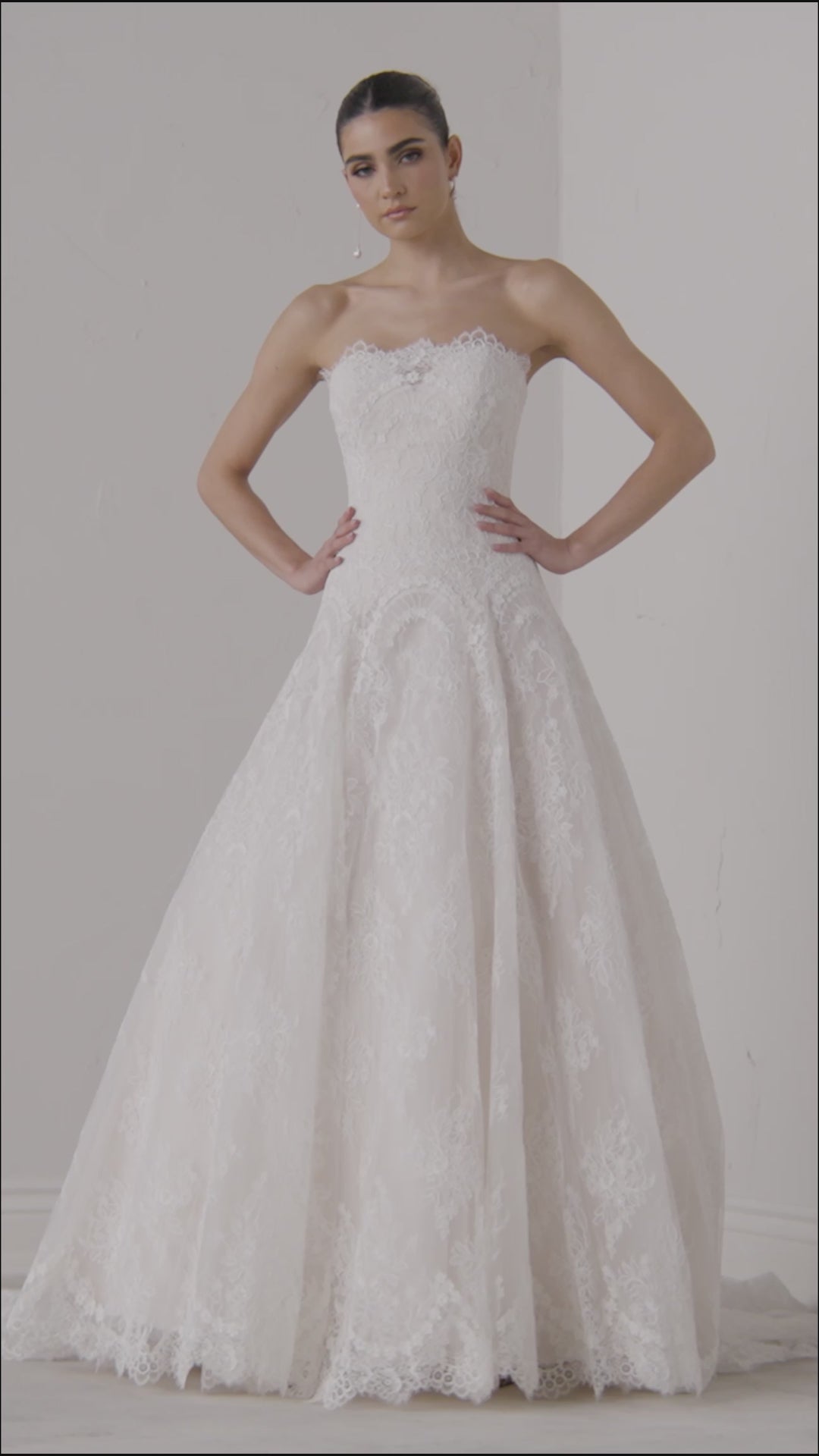 Tessera by Justin Alexander Signature | Lace Drop Waist A-Line